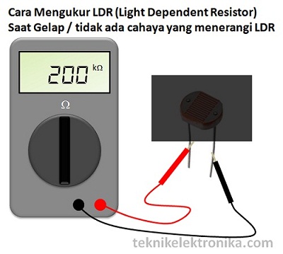 Cara Mengukur LDR (Light Dependent Resistor) saat gelap