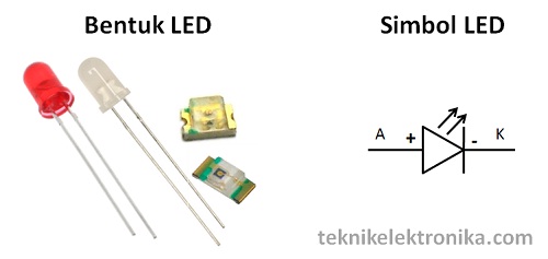 Bentuk dan Simbol LED (Light Emitting Diode)