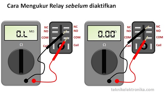 Cara Mengukur Relay dengan Multimeter sebelum relay diaktifkan