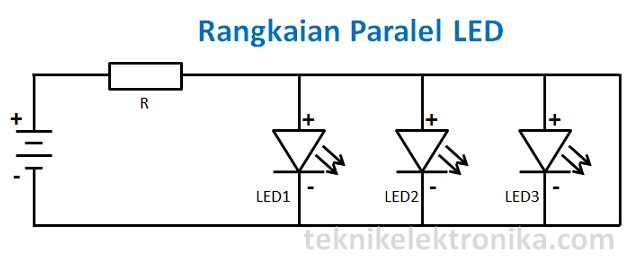 Cara Merangkai Lampu  LED  Rangkaian  Seri LED  dan Rangkaian  